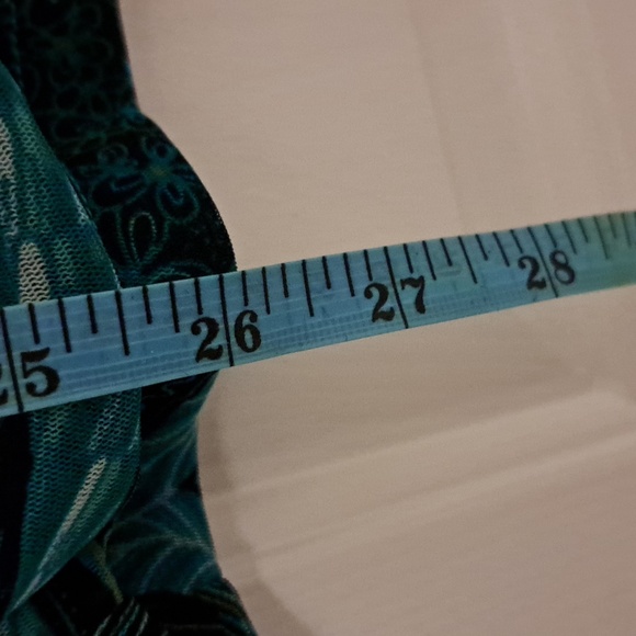 🎊🎊 Apt 9 Women's Aqua Paisley/NWT -  Large Blouse - Picture 5 of 7